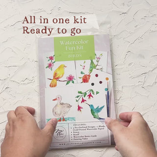 Birds Watercolor Fun Kit by Jean Choe Art & Design