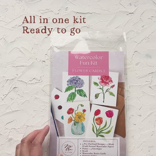 Flower Cards 1 Watercolor Fun Kit by Jean Choe Art & Design