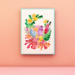 "Red Torch Ginger" Art Print: Tropical Wall Art from Jean Choe Art & Design - Giclée