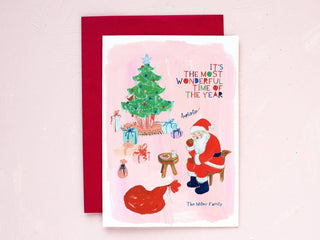 Santa's Cookie Time Christmas Greeting Card from Jean Choe Art & Design - Other Retail & Shop Fitting