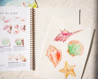 Seashores Watercoloring Book – Relaxing Ocean Art to Paint from Jean Choe Art & Design - Coloring Books