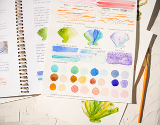 Seashores Watercoloring Book – Relaxing Ocean Art to Paint from Jean Choe Art & Design - Coloring Books