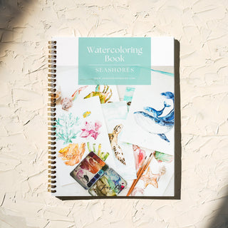 Seashores Watercoloring Book – Relaxing Ocean Art to Paint from Jean Choe Art & Design - Coloring Books