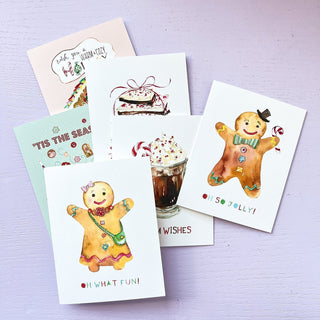 Set of 6 Whimsical Holiday & Christmas Greeting Cards from Jean Choe Art & Design - Other Baby