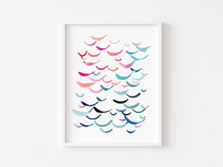 Summer Smiles Watercolor Art Print: Abstract Giclée Wall Art from Jean Choe Art & Design - Watercolor