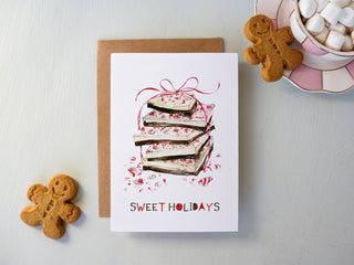 Sweet Holidays Peppermint Bark Greeting Card from Jean Choe Art & Design - Other Retail & Shop Fitting