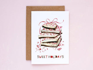 Sweet Holidays Peppermint Bark Greeting Card from Jean Choe Art & Design - Other Retail & Shop Fitting