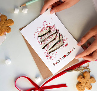 Sweet Holidays Peppermint Bark Greeting Card from Jean Choe Art & Design - Other Retail & Shop Fitting