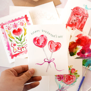 Sweet & Simple Valentine’s Cards – Watercolor Workshop with Jean from Jean Choe Art & Design - 