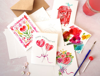 Sweet & Simple Valentine’s Cards – Watercolor Workshop with Jean from Jean Choe Art & Design - 