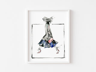 "Swift Walk" Art Print: Watercolor Fashion Illustration from Jean Choe Art & Design - Giclée