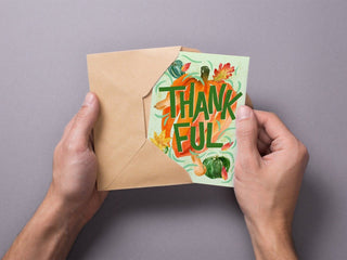 Thankful Pumpkin Greeting Card for Fall or Thanksgiving from Jean Choe Art & Design - Other Baby