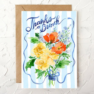 Thanks a Bunch Watercolor Flower Bouquet Card for Thank You from Jean Choe Art & Design - Other Baby