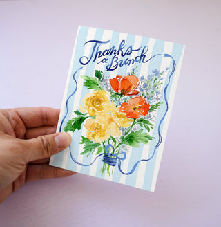 Thanks a Bunch Watercolor Flower Bouquet Card for Thank You from Jean Choe Art & Design - Other Baby