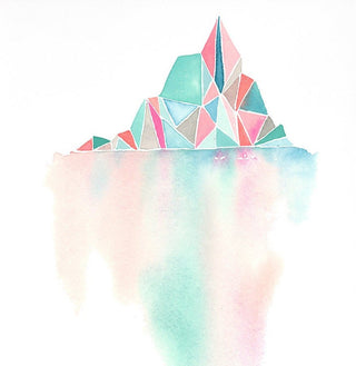 "Tip of an Iceberg" Art Print: Geometric Pastel Watercolor from Jean Choe Art & Design - Watercolor