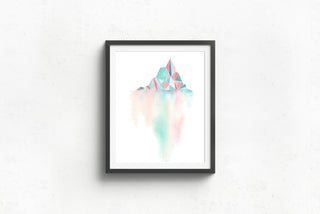 "Tip of an Iceberg" Art Print: Geometric Pastel Watercolor from Jean Choe Art & Design - Watercolor
