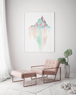 "Tip of an Iceberg" Art Print: Geometric Pastel Watercolor from Jean Choe Art & Design - Watercolor