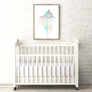 "Tip of an Iceberg" Art Print: Geometric Pastel Watercolor from Jean Choe Art & Design - Watercolor