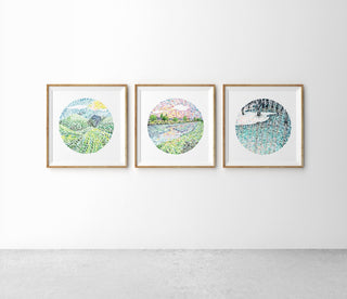"Walk Along the Shores" Art Print: Impressionistic Landscape from Jean Choe Art & Design - Giclée