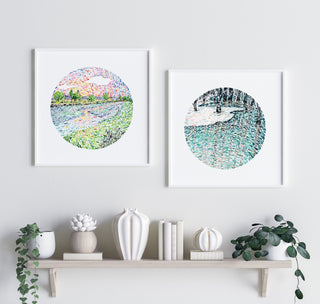 "Walk Along the Shores" Art Print: Impressionistic Landscape from Jean Choe Art & Design - Giclée