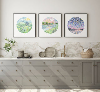 "Walk Along the Shores" Art Print: Impressionistic Landscape from Jean Choe Art & Design - Giclée