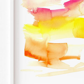 Warm Swash Watercolor Art Print - Bold Abstract Color Study from Jean Choe Art & Design - Giclée