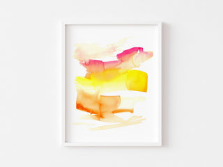 Warm Swash Watercolor Art Print - Bold Abstract Color Study from Jean Choe Art & Design - Giclée