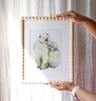 Warmest Place (Original) with Turned Wood Frame from Jean Choe Art & Design - Watercolor