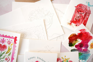 Watercolor Fun Kit: DIY Valentine’s Handmade Cards from Jean Choe Art & Design - Kits