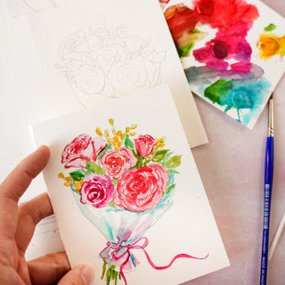 Watercolor Fun Kit: DIY Valentine’s Handmade Cards from Jean Choe Art & Design - Kits