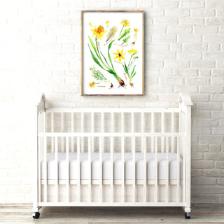 Yellow Botanical Rainbow Art Print: Botanical Decor from Jean Choe Art & Design - Giclée