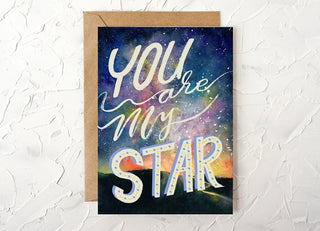 You Are My Star Father’s Day Card – Greeting Card for Dad or Grandad from Jean Choe Art & Design - Other Baby